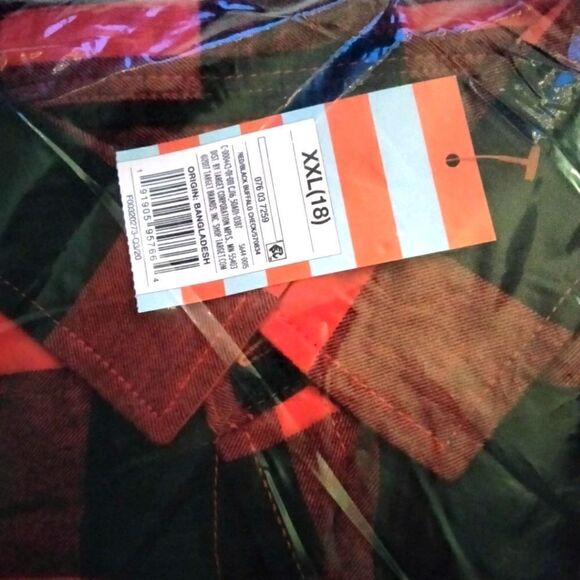 NWT Boys XXL Flannel Button Down - Picture 4 of 4